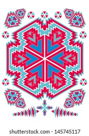 ethnic textile design vector art