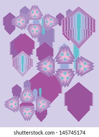 ethnic textile design vector art