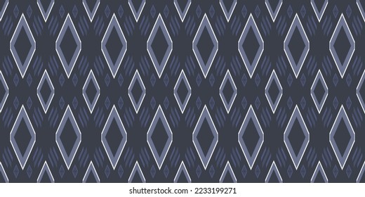 Ethnic textile fabric patterns background. Tribal Ikat geometry fabric seamless pattern vintage retro style. African motif royal luxurious ornate elegant ancient abstract ornament print vector.