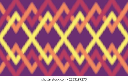Ethnische Stoffmuster, Hintergrund. Tribal Ikat Geometrie Gewebe nahtlose Muster Vintage Retro-Stil. afrikanisches Motiv königlichen Luxus verzieren elegante antike abstrakte Ornamentendruckvektor.