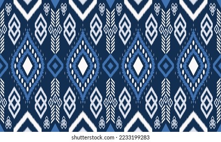 Fondo de los patrones de tela textil étnica. Tejido tribal de geometría Ikat estilo retro vintage sin fisuras de patrón. Motif africano real lujoso ornamentado elegante antiguo y abstracto vector de la impresión.