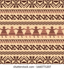 Ethnic textile pattern, handmade south american fabric