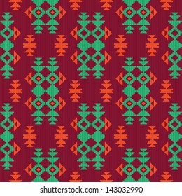 Ethnic textile seamless pattern