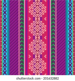 Ethnic textile seamless pattern