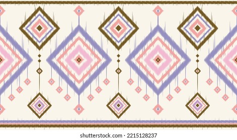 ethnic textile seamless pattern design. Aztec fabric carpet ornaments textile decorations wallpaper. Tribal native motif turkey textile traditional embroidery vector background.