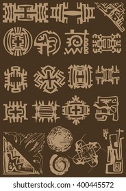 ethnic texture Vector objects