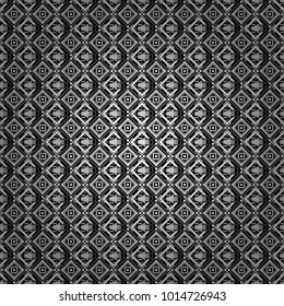 Ethnic theme. Vector tribal design in white, gray and black colors. Zigzag and stripe line, rhombus and tiles. For textile, wallpaper, wrapping paper. Hand drawn seamless pattern.
