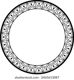 Ethnic totem symbol vintage circle decoration repeat pattern texture historical geography graphic design vector element