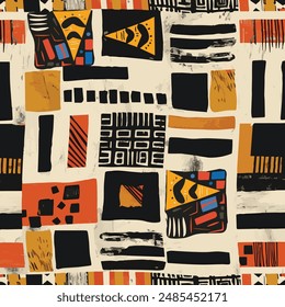 Ethnic Traditional African Style Symbols - Pattern Design