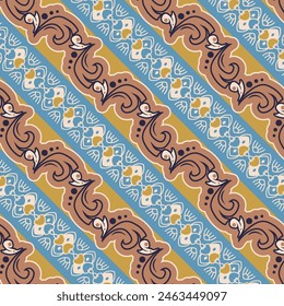Ethnic traditional batik indonesia pattern vintage art