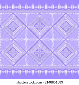 Ethnic traditional design pattern for background, carpet, wallpaper, clothing, wrapping, batik, fabric, vector illustration oriental geometric art diamonds embroidery style.