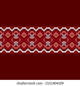 Ethnic traditional design pattern for background, carpet, wallpaper, clothing, wrapping, batik, fabric, vector illustration oriental geometric art pattern embroidery style.