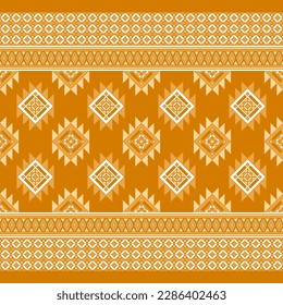 Ethnic traditional design pattern for background, carpet, wallpaper, clothing, wrapping, batik, fabric, vector illustration oriental geometric art diamond and triangle pattern embroidery style.