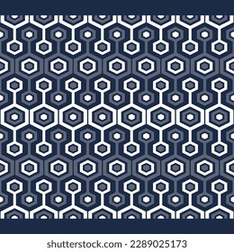 Ethnische traditionelle Design-Muster für Hintergrund, Teppich, Tapete, Kleidung, Umhüllung, Batik, Stoff, Vektorgrafik orientalische geometrische Kunst Hexagon Japan Stil Stickerei Stil.