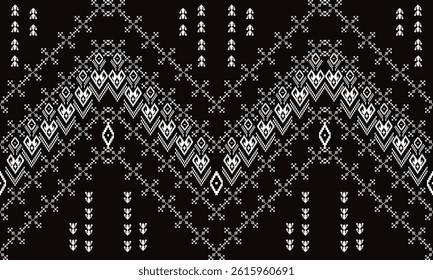 Ethnic traditional design pattern for background, carpet, wallpaper, clothing, wrapping, batik, fabric, vector illustration oriental