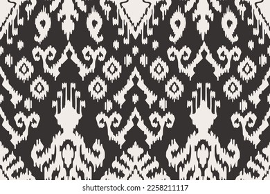 ETHNIC TRADITIONAL IKAT MONOCHROME INDIAN PRINTS BOHO PRINTS IN EDITABLE FILE