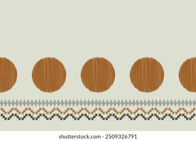 Ethnic Traditional ikat motif fabric pattern geometric style.Ikat embroidery Ethnic oriental pattern cream background wallpaper. Abstract,vector,illustration.Texture,frame,decoration.
