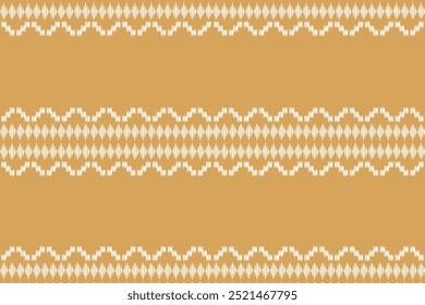 Ethnic Traditional ikat motif fabric pattern geometric style.Ikat embroidery Ethnic oriental pattern cream background wallpaper. Abstract,vector,illustration.Texture,frame,decoration.