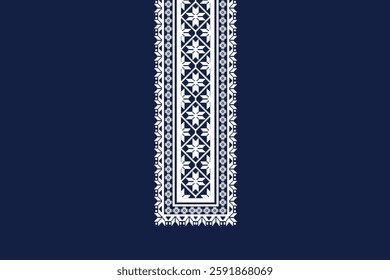 Ethnic traditional neckline embroidered design for cloth, fabric and textiles 