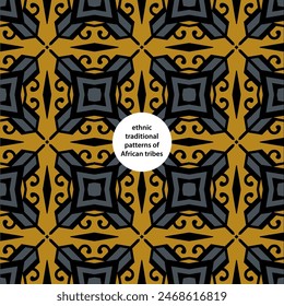Ethnic traditional patterns of African tribes seamless pattern