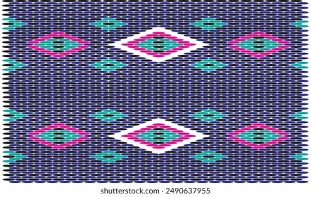 Ethnic traditional seamless abstract pattern. Design for decoration on fabric, clothing, carpet, rug, cover book, background. Illustration and vector of folk art, wickerwork, weave pattern.