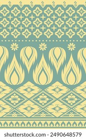 Ethnic traditional seamless abstract pattern. Design for decoration on fabric, clothing, carpet, rug, cover book, background. Illustration and vector of folk art, wickerwork, weave pattern.