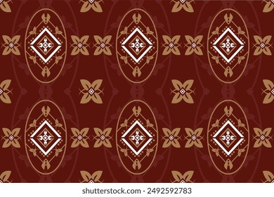 Ethnic traditional seamless abstract pattern. Design for decoration on fabric, clothing, carpet, rug, cover book, background. Illustration and vector of folk art, wickerwork, weave pattern.