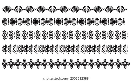 Ethnic traditional symbols with black and white. hand drawn doodle style. geometric shapes for element, print and clothing