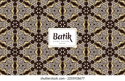 Ethnic triangle seamless art of batik vector indonesian natural pattern