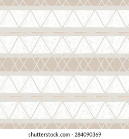 Ethnic Triangles Seamless Pattern. Geometric hand drawn abstract background.