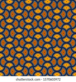 Ethnic, tribal affrican seamless pattern. Ogee drop ornament. Repeated maroccan scales mosaic tiles. Scallop shapes motif. Bright ornamental background. Abstract geometric digital paper, textile print