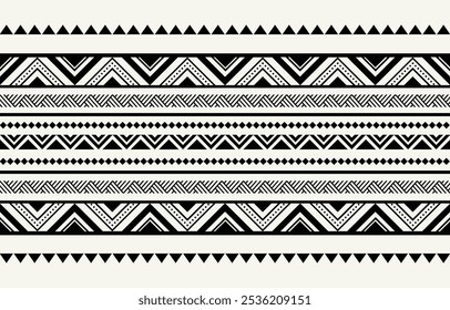 Ethnic tribal African black and white stripe  background. Seamless tribal pattern, folk embroidery, tradition geometric African ornament. Traditional design for fabric, textile, print, rug, paper