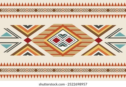 Fondo colorido africano tribal étnico. Patrón tribal sin fisuras, bordado popular, ornamento geométrico de la tradición. Tradicional africano   Diseño para la tela, materia textil, impresión, alfombra, papel