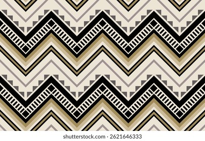 Origem étnica tribal africana em ziguezague. Padrão tribal perfeito, bordados folclóricos, ornamento africano geométrico tradicional. Design tradicional para tecido, têxtil, impressão, tapete, papel