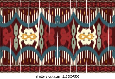 Ethnic Tribal Argyle Seamless Pattern. Traditional Boho Ikat vector Ornament. Philipines style. Aztec geometric art ornament print. Design for carpet, wallpaper, clothing, wrapping, fabric, cover.