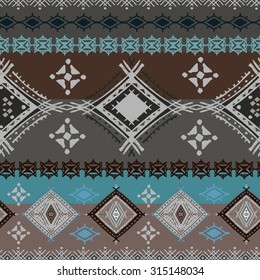 Ethnic tribal art seamless pattern. Geometric border print. Boho texture. Cloth design, wallpaper, wrapping