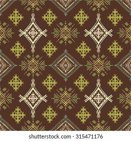 Ethnic tribal art seamless pattern. Geometric print. Boho texture. Cloth design, wallpaper, wrapping