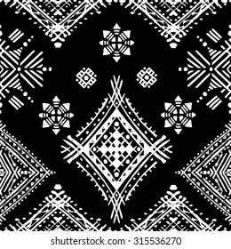 Ethnic tribal art seamless pattern. Geometric print. Boho texture. Cloth design, wallpaper, wrapping