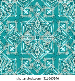 Ethnic tribal art seamless pattern. Geometric print. Boho texture. Cloth design, wallpaper, wrapping