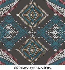 Ethnic tribal art seamless pattern. Boho print. Ethno ornament. Cloth design, wallpaper, wrapping