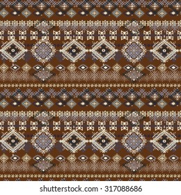 Ethnic tribal art seamless pattern. Boho print. Ethno ornament. Cloth design, wallpaper, wrapping