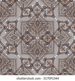 Ethnic tribal art seamless pattern. Geometric print. Boho texture. Cloth design, wallpaper, wrapping