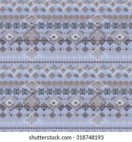 Ethnic tribal art seamless pattern. Boho print. Ethno ornament. Cloth design, wallpaper, wrapping