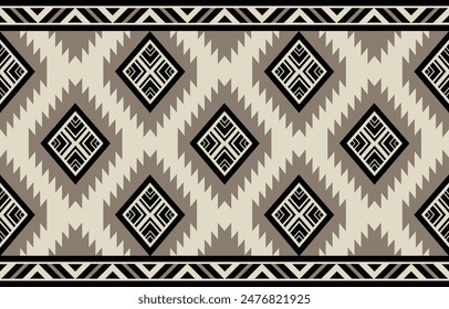 Ethnic tribal Aztec background. Seamless tribal african pattern, folk embroidery, tradition geometric Aztec ornament. Tradition Native design for fabric, textile, print, rug, paper