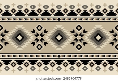 Ethnic tribal Aztec background. Seamless tribal pattern, folk embroidery, tradition geometric Aztec ornament. Tradition Native and Navaho design for fabric, textile, print, rug, paper