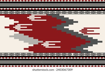 Ethnic tribal Aztec colorful background. Seamless tribal pattern, folk embroidery, tradition geometric Aztec ornament. Native and Navaho graphic