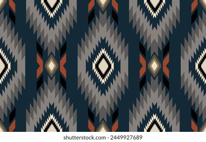 Ethnic tribal Aztec colorful background. Seamless tribal pattern, folk embroidery, tradition geometric Aztec ornament. Tradition Native and Navaho design for fabric, textile, print, rug, paper