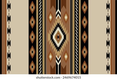 
Ethnic tribal Aztec colorful background. Seamless tribal pattern, folk embroidery, tradition geometric Aztec ornament. Tradition Native and Navaho design for fabric, textile, print, rug, paper
