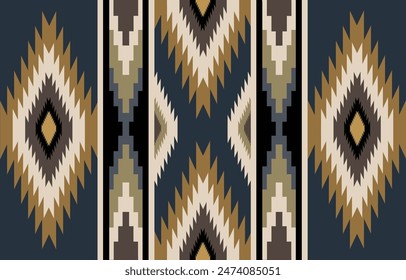 Ethnic tribal Aztec colorful background. Seamless tribal pattern, folk embroidery, tradition geometric Aztec ornament. Tradition Native and Navaho design for fabric, textile, print, rug, paper