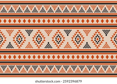 Ethnic tribal Aztec colorful background. Seamless tribal pattern,tradition geometric Aztec ornament. Traditional design for fabric, textile, print, rug, paper